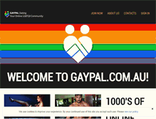 Tablet Screenshot of gaypal.com.au